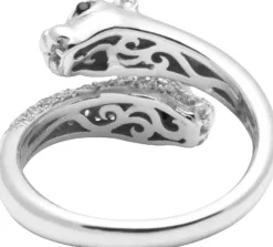 Twisted Sterling Silver Panther Ring