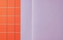 UMA Flat Lay Notebook - Large, Orange check