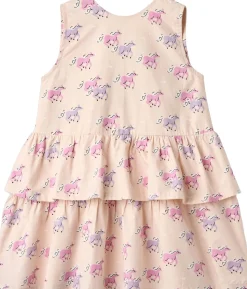 UNICORN DRESS W. RUFFLE & BOW