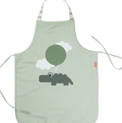 Vandtæt børneforklæde Happy clouds Grøn