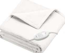 Varmeplaid i hvid 180 cm x 130 cm HD 75