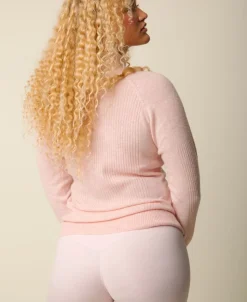 Vilda turtleneck cashmere blend sweater - Blush