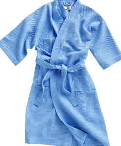 Waffle Bathrobe-Sky blue