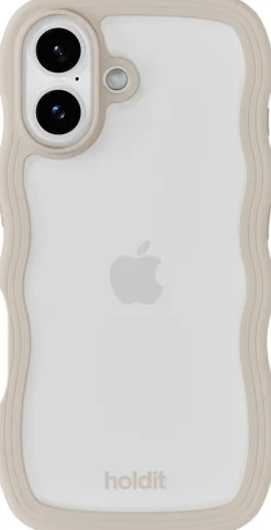 Wavy Case iPhone 17 Light Beige/Transparent