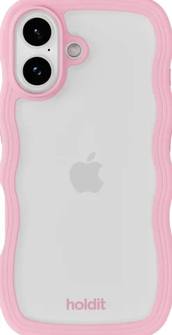 Wavy Case iPhone 17 Pink/Transparent