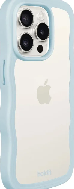 Wavy Case iPhone 15 Pro Max Mineral Blue/Transparent