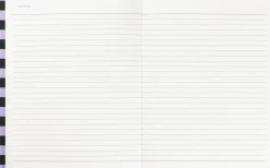 Weekly Planner med syet ryg, Rosa og grøn stribe