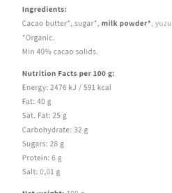 White Yuzu 40 %, Equador