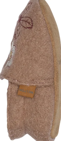 Winter rose wool slippers