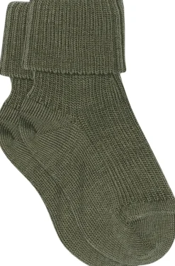 Wool rib baby socks