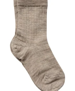 Wool rib socks