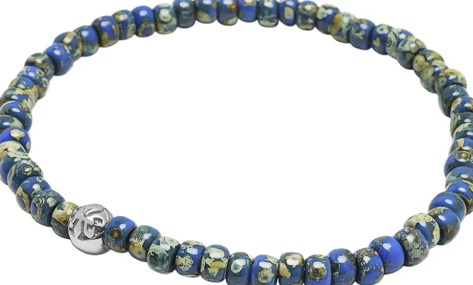 Wristband with Blue Lapis Japanese Miyuki Beads