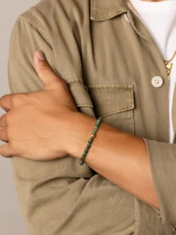 Wristband with Green Japanese Miyuki Beads