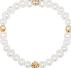 Wristband with Pearl and Gold