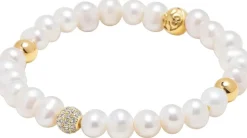 Wristband with Pearl and Gold