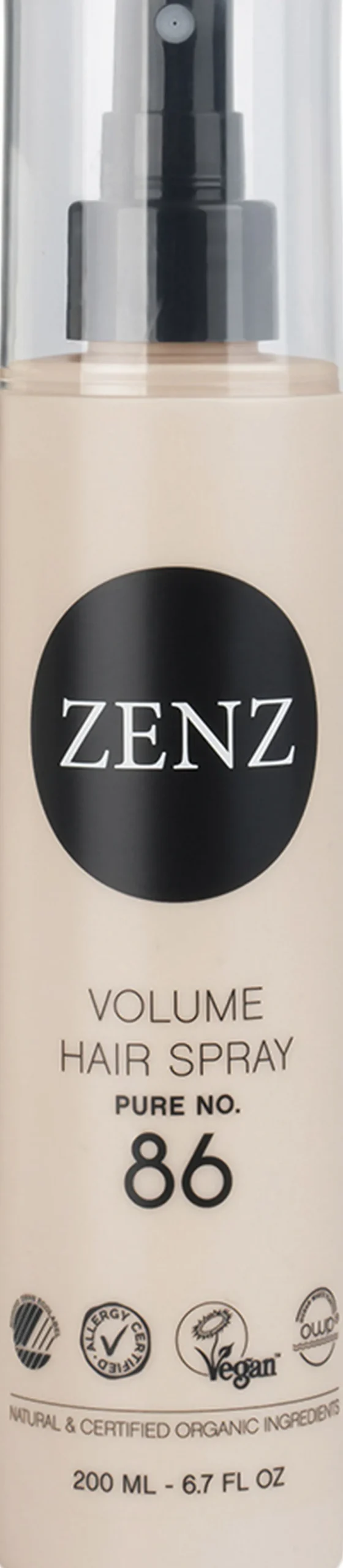 Zenz Organic Styling 86 Volume Hair Spray Medium Hold 200 ML