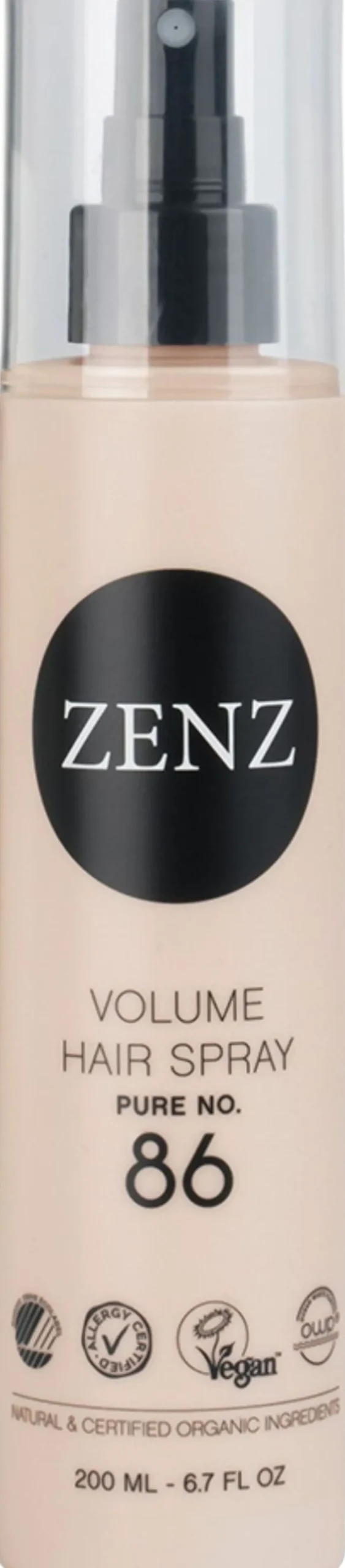 Zenz Organic Styling 86 Volume Hair Spray Medium Hold 200 ML